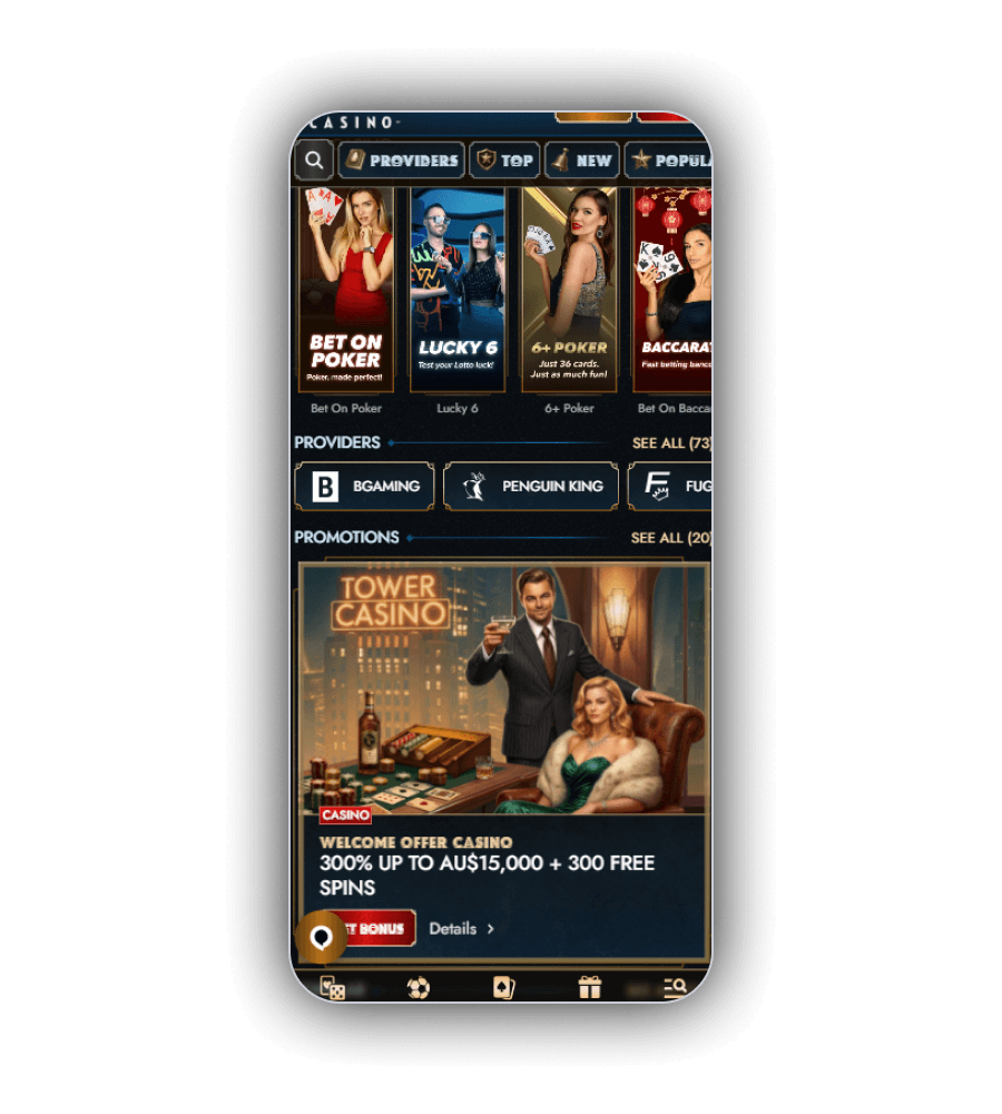 Tower Casino Interface AU